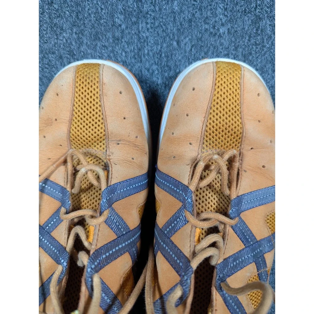 Cole Haan Nike Air Women's 7B Orange Blue Leather Mesh Sneakers Athletic Shoes